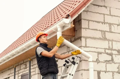 Pose et remplacement de gouttières en Ariège